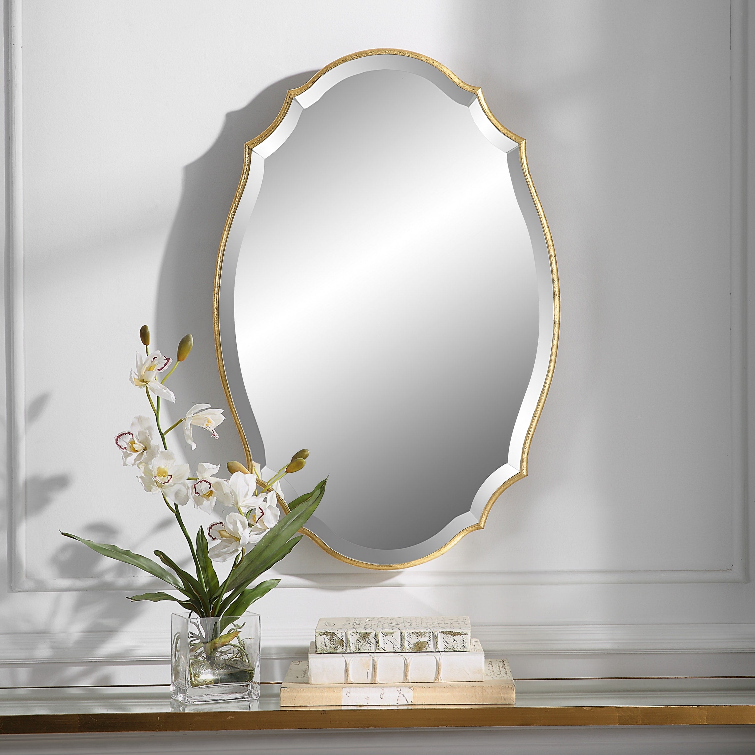 The Gray Barn Metallic Gold Decorative Oval Wall Mirror