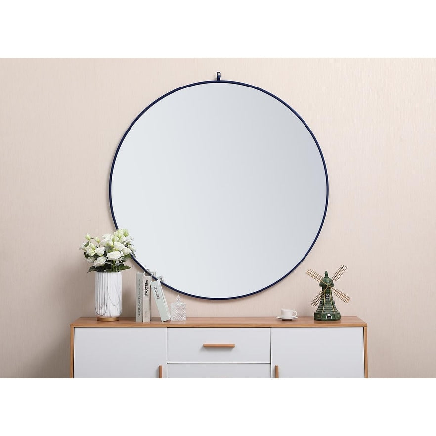 Carson Carrington Labbemala Metal Framed Round Wall Mirror