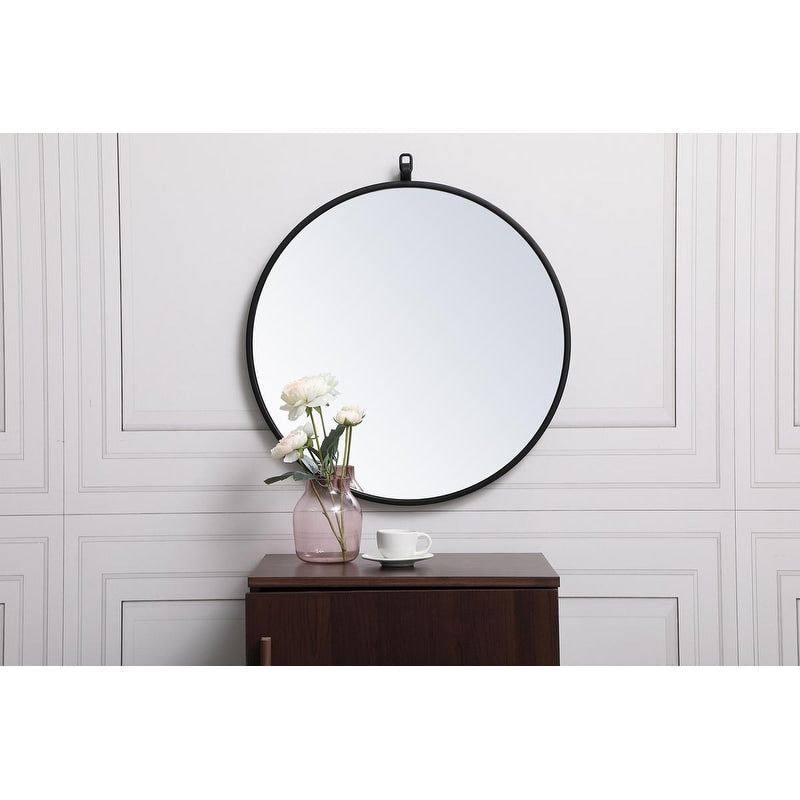 Carson Carrington Labbemala Metal Framed Round Wall Mirror