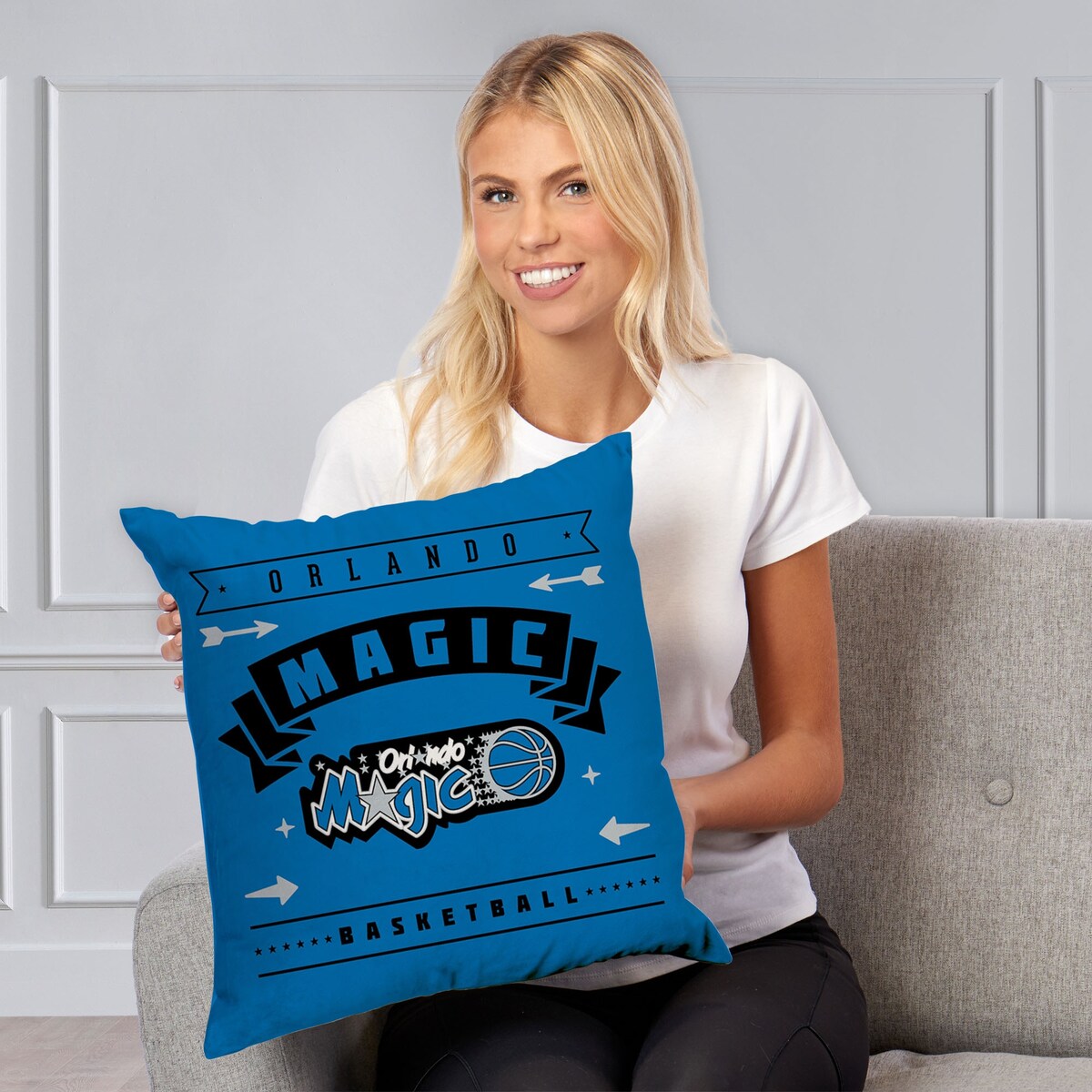 NBA Hardwood Classic Magic Printed Throw Pillow - Blue