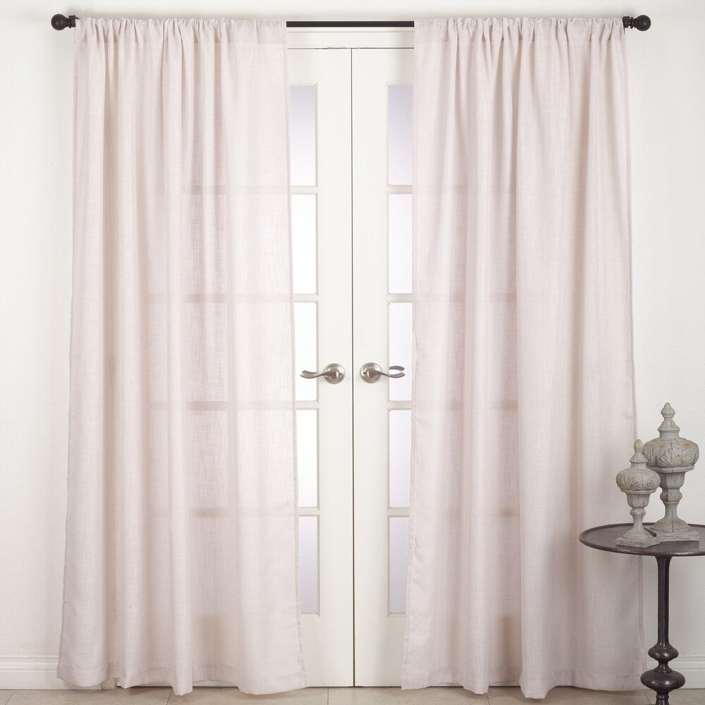 Nali Collection Rod Pocket Semi Sheer Window Curtain Panel