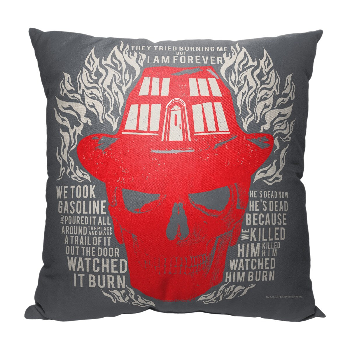 Warner Brothers Horror Nightmare On Elm St I am Forever 18 Inch Throw Pillow