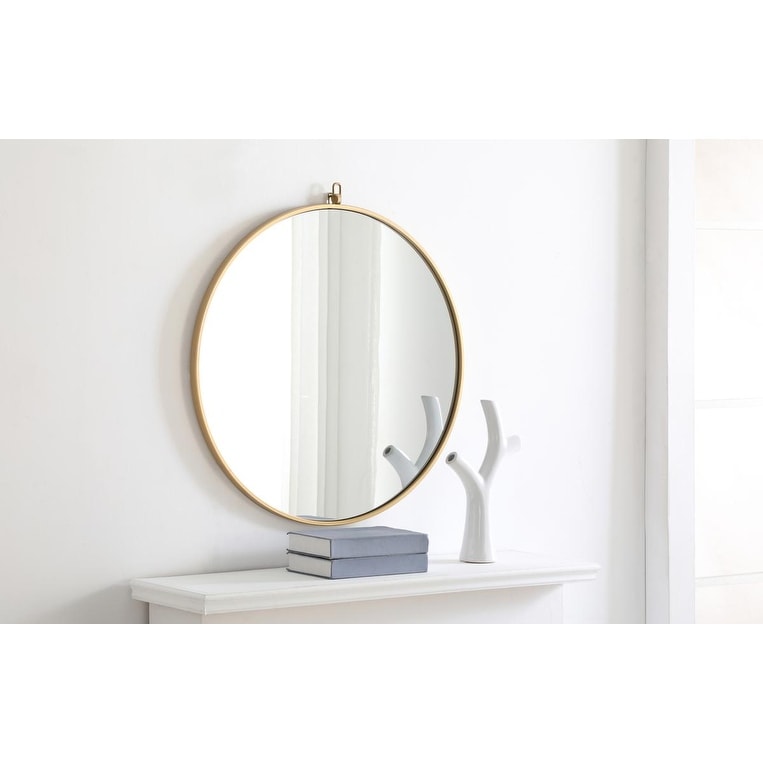 Carson Carrington Labbemala Metal Framed Round Wall Mirror