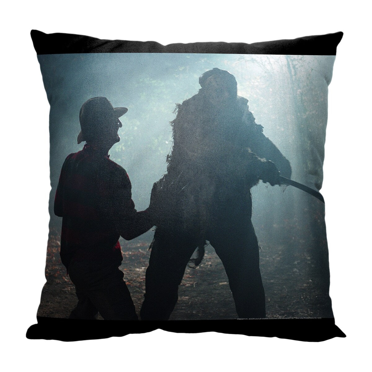 WB Horror Freddy Vs Jason Slasher Fight Pillow - Blue