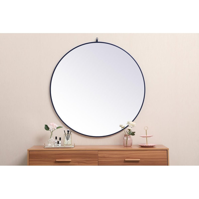 Carson Carrington Labbemala Metal Framed Round Wall Mirror