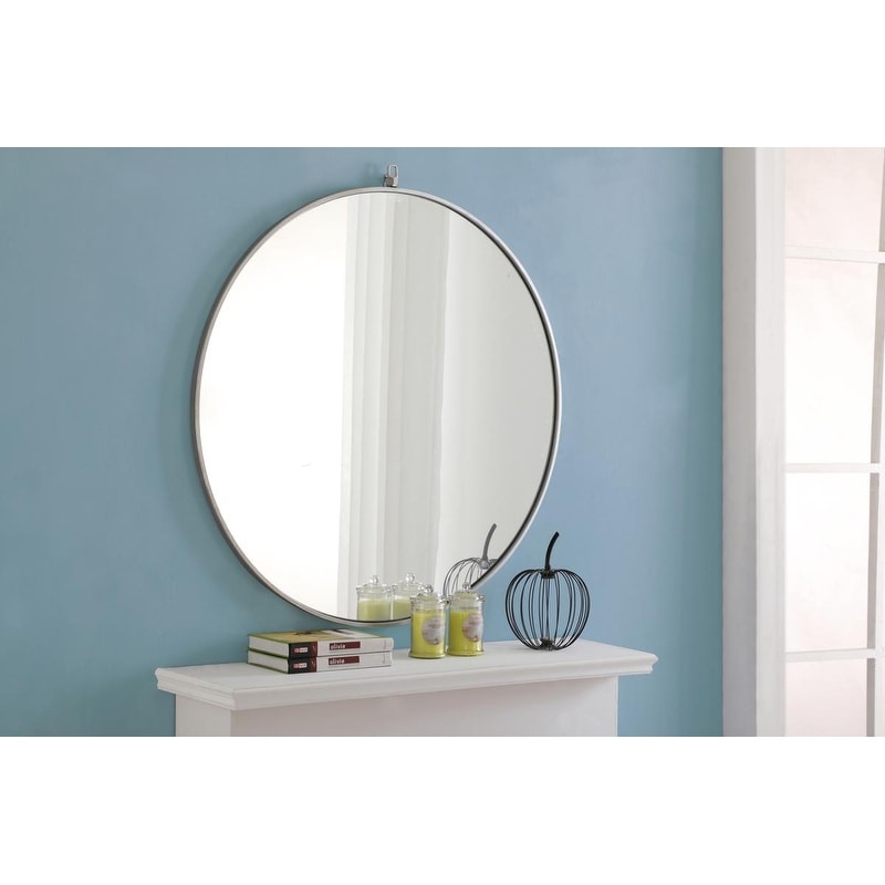 Carson Carrington Labbemala Metal Framed Round Wall Mirror