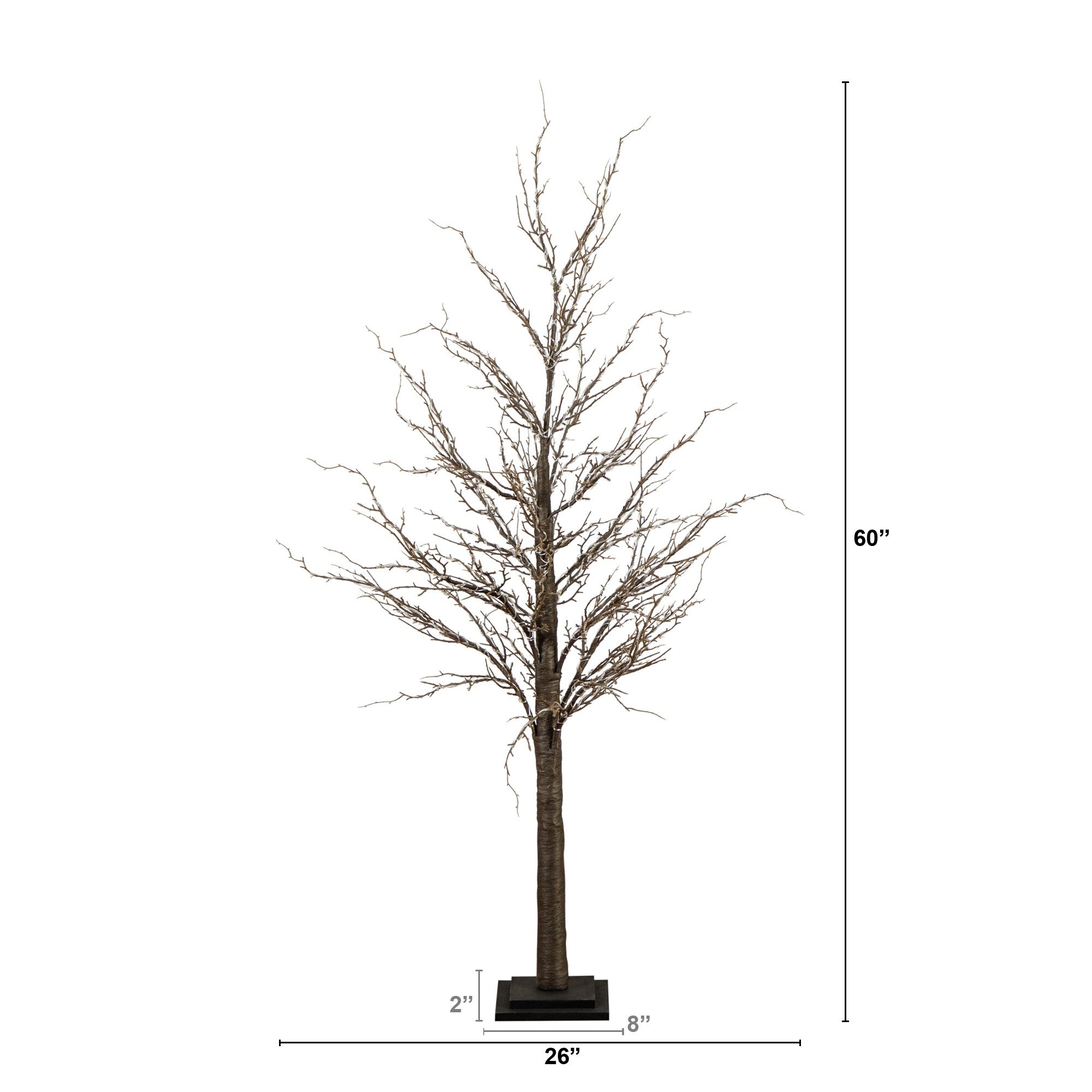 5' Pre-Lit Artificial Trig Tree with 360 Warm White LED Lights