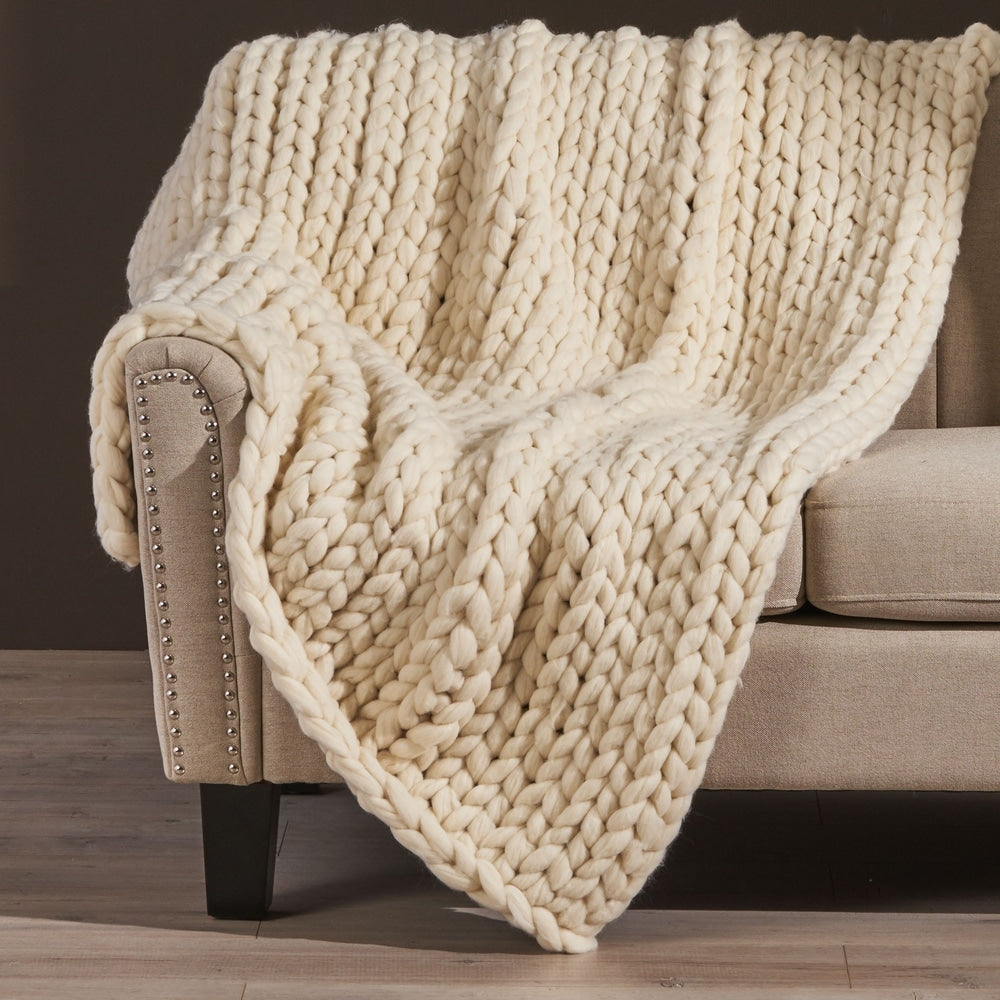 Marnie Knitted Acrylic Throw Blanket by Christopher Knight Home