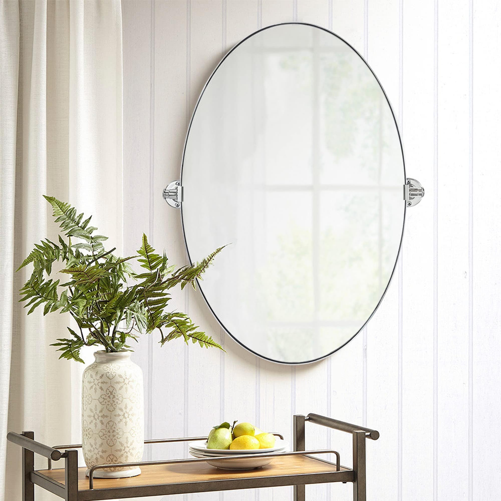 TEHOME Leni Oval Metal Wall Mirror