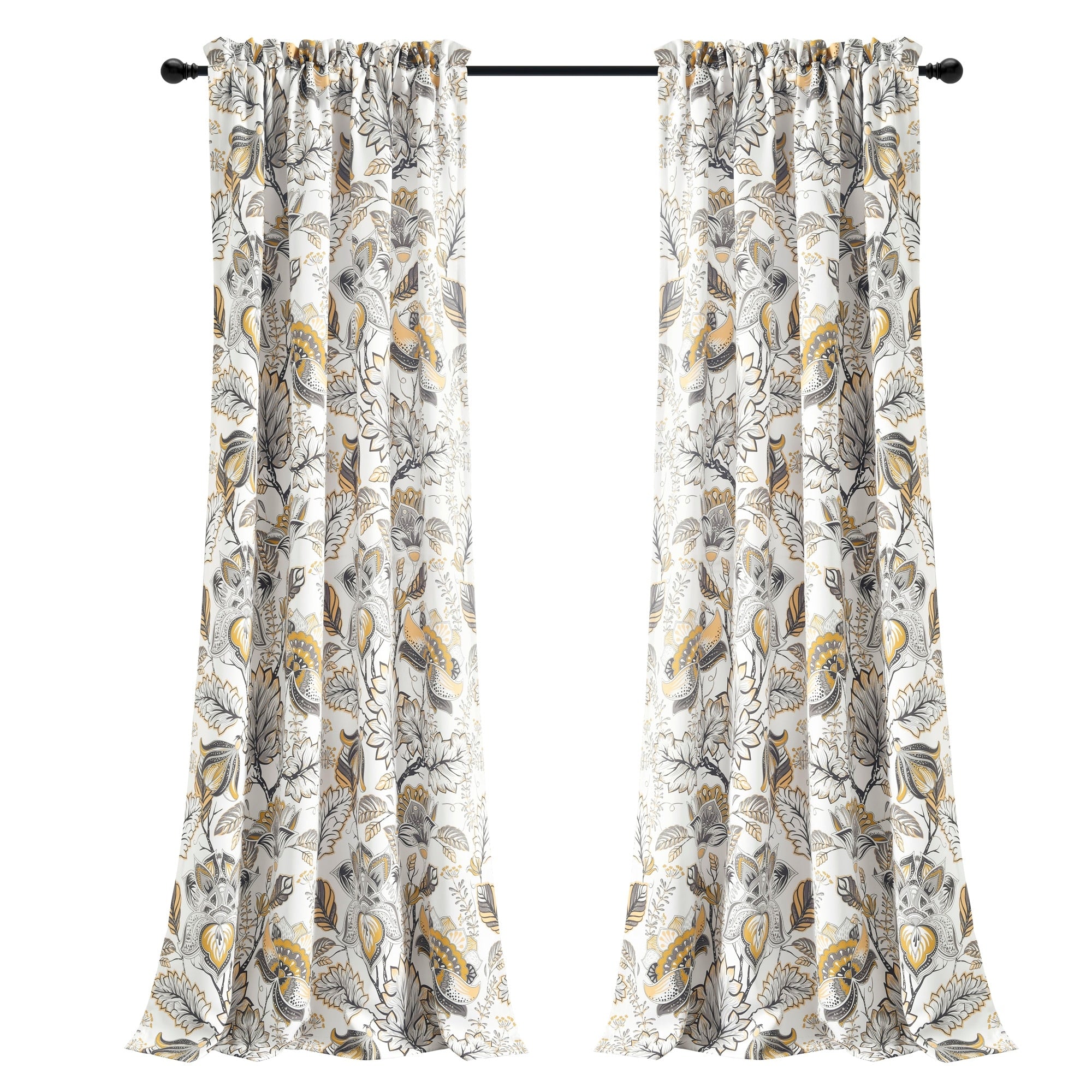 Lush Decor Cynthia Jacobean Room-darkening Curtain Panel Pair