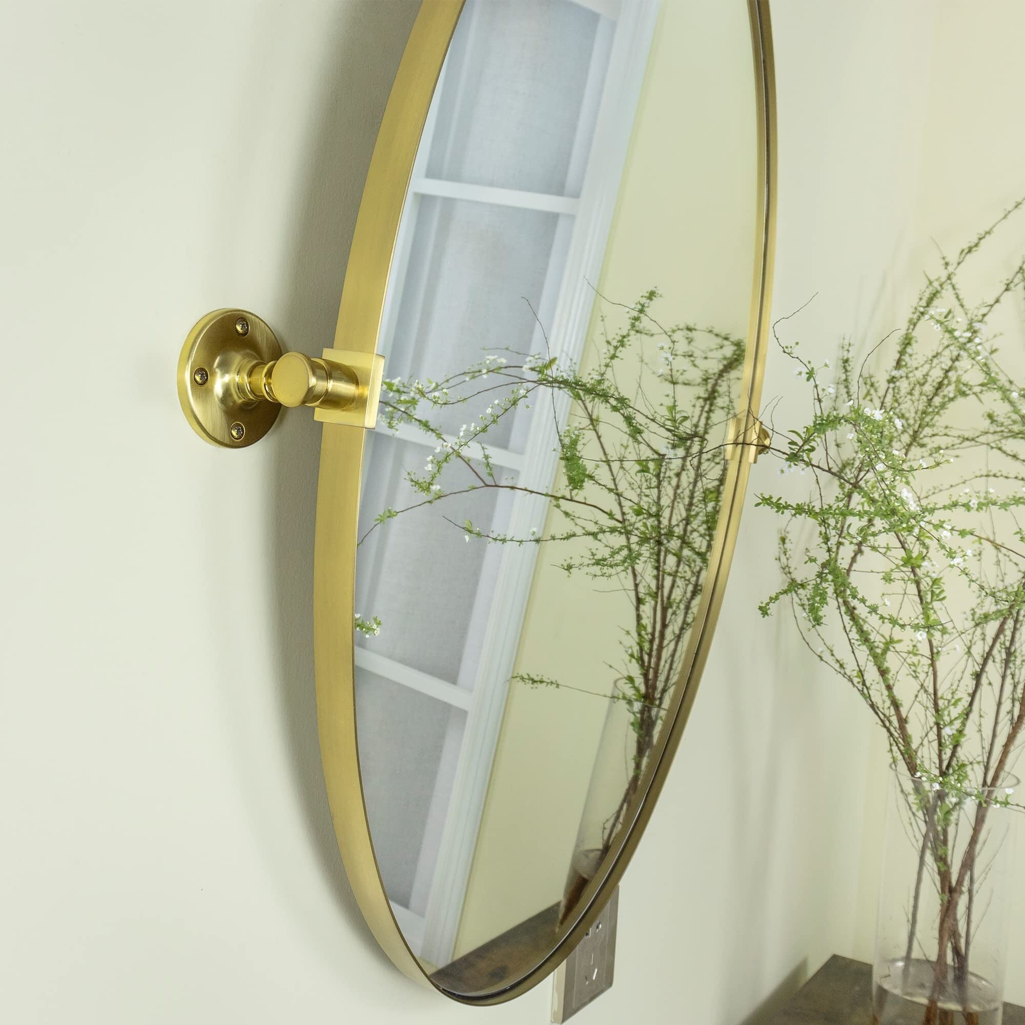 TEHOME Leni Oval Metal Wall Mirror