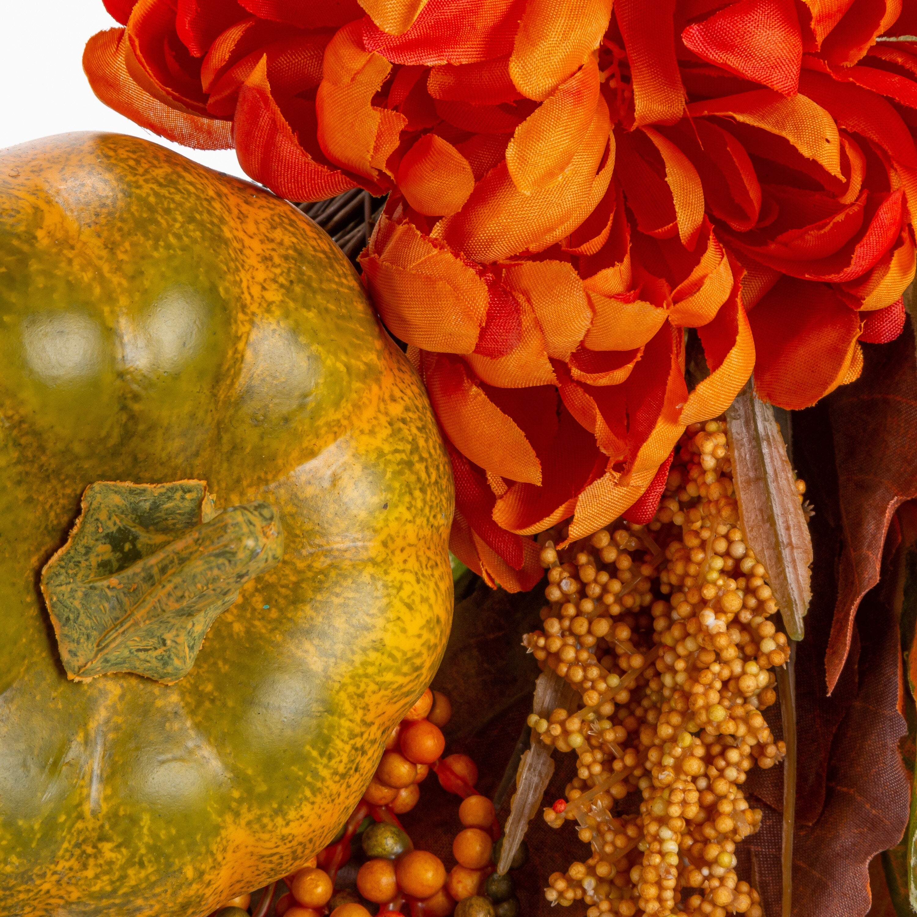 26 in. Diameter Harvest Wreath with Pumpkin and Berry Accents