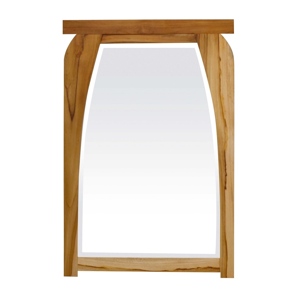 24 Tranquility Solid Teak 24 x 35 Solid Teak Wall Mirror in EarthyTeak Finish