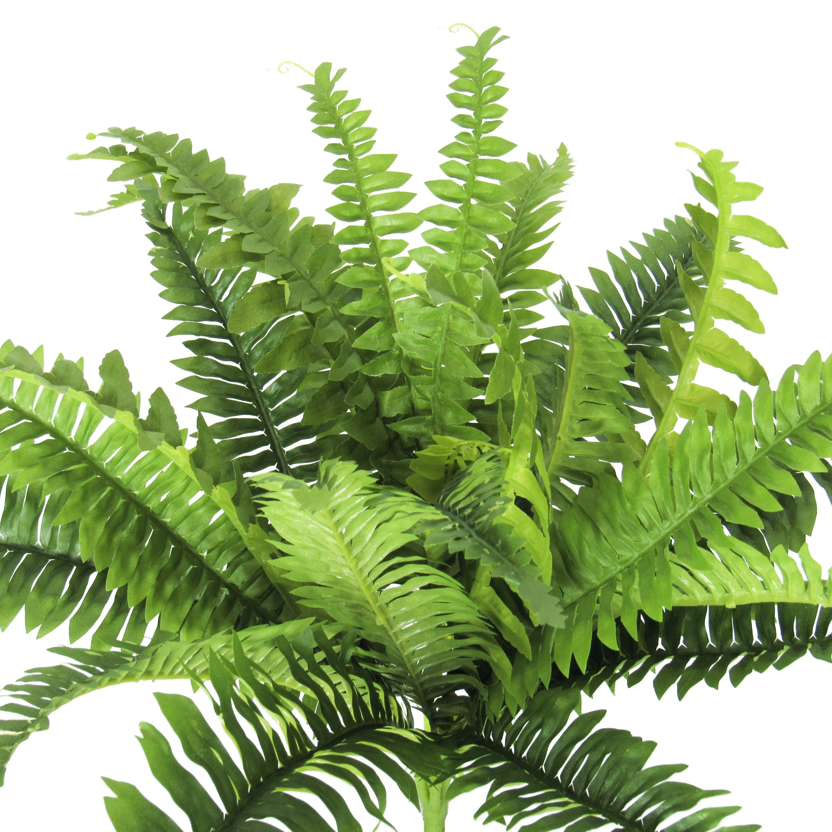 Artificial Boston Fern Leaf Stem Plant Greenery Foliage Bush 14in - 14 L x 22 W x 22 DP