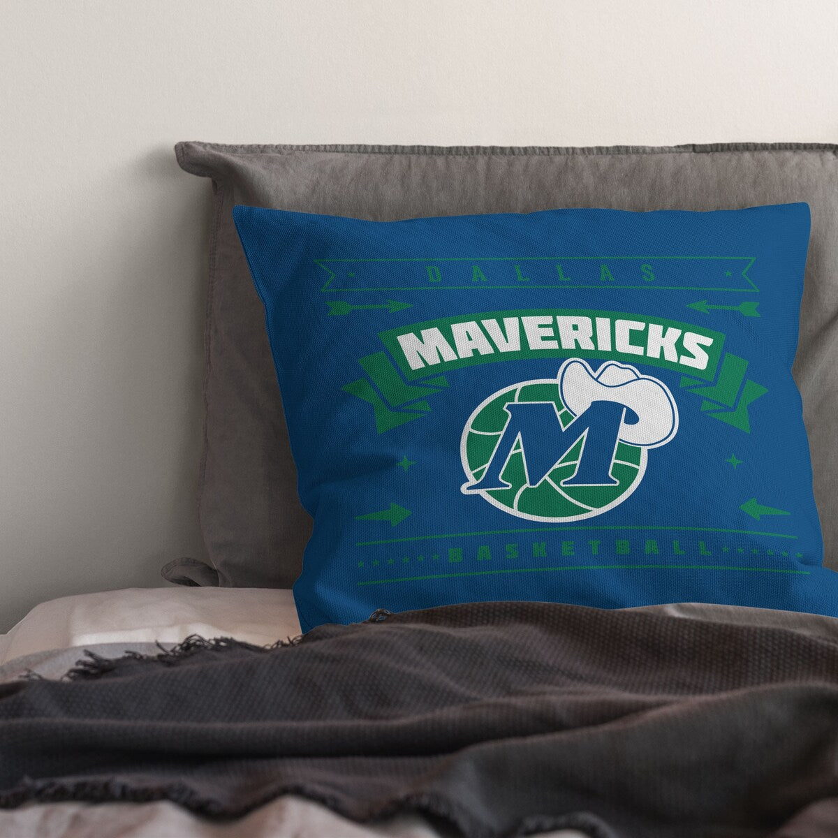 NBA Hardwood Classic Mavericks Printed Throw Pillow - Blue