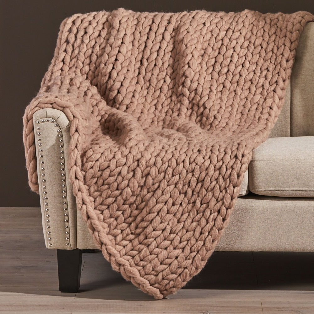 Marnie Knitted Acrylic Throw Blanket by Christopher Knight Home