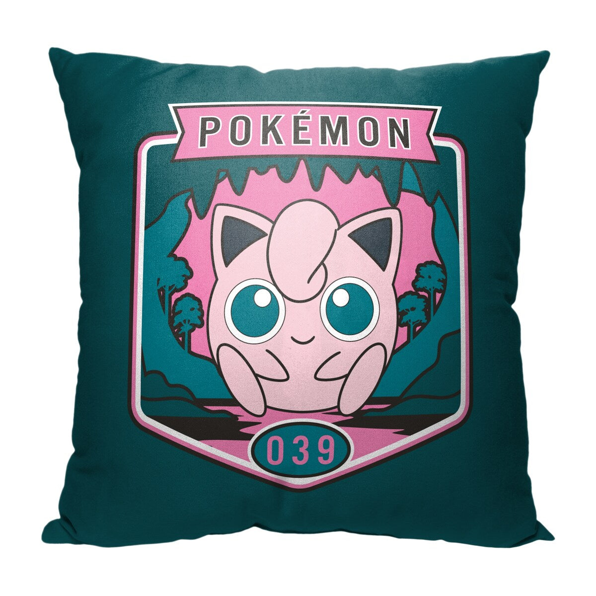 Pokemon Outdoor Jigglypuff Printed Throw Pillow - Green