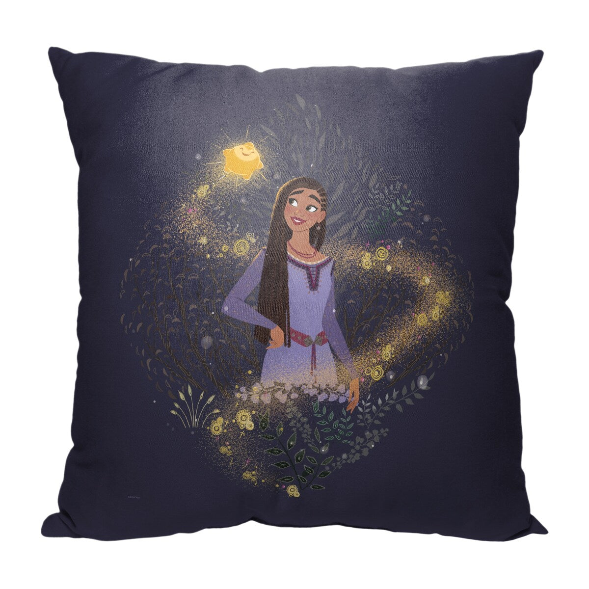 Disney Wish Friends Are Magic Printed Throw Pillow - Black