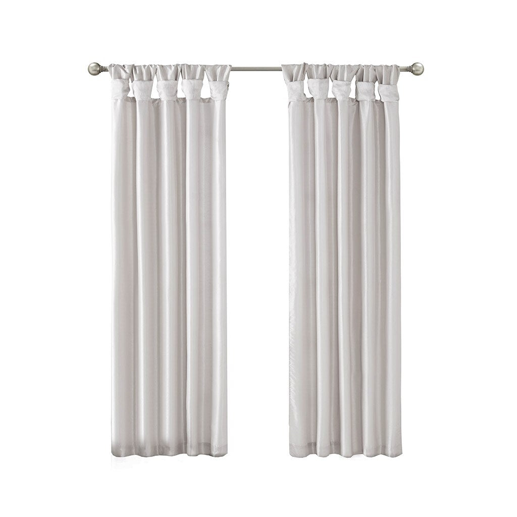 Twist Tab Lined Window Curtain Panel