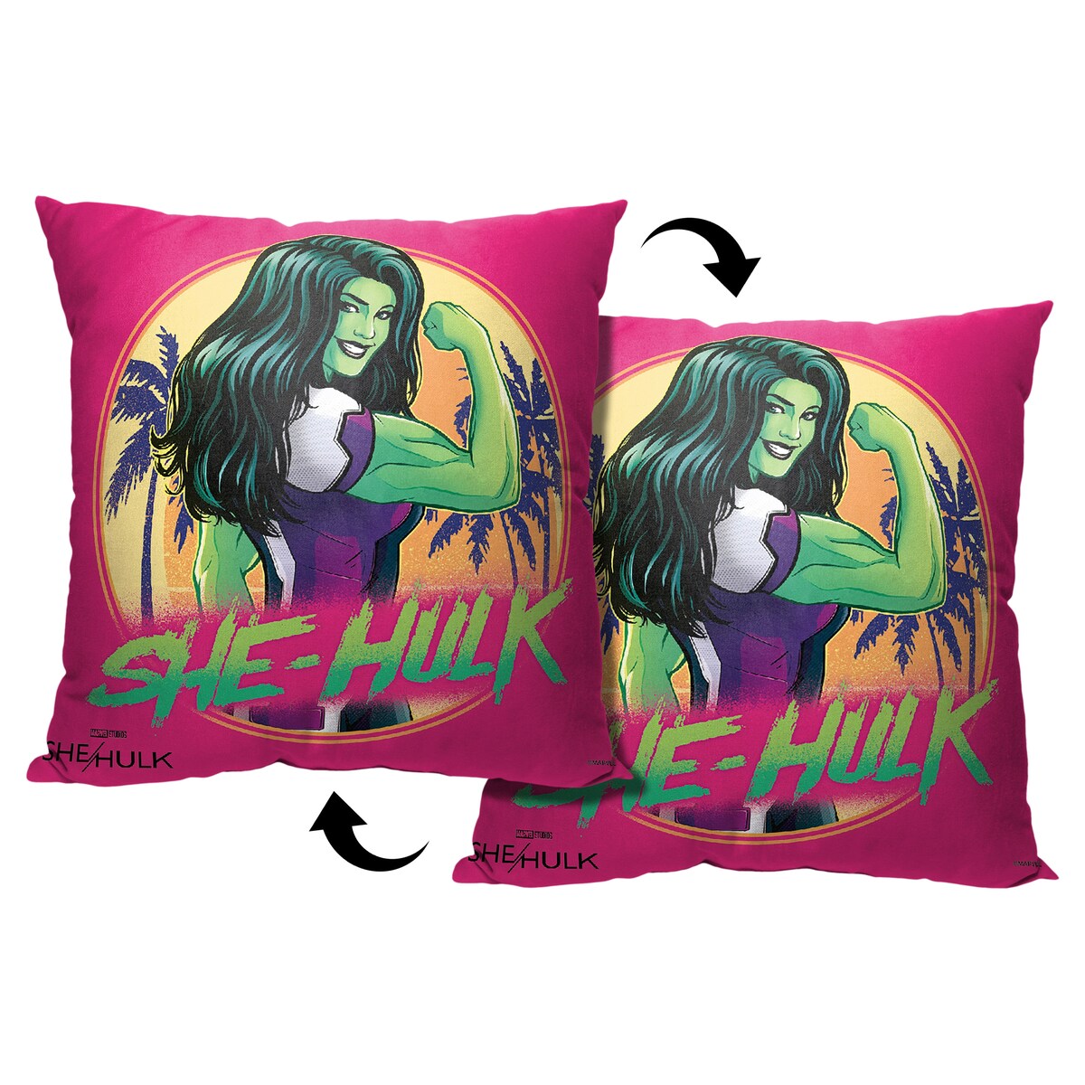 Marvel She Hulk Tropical She Hulk Printed Throw Pillow - Red