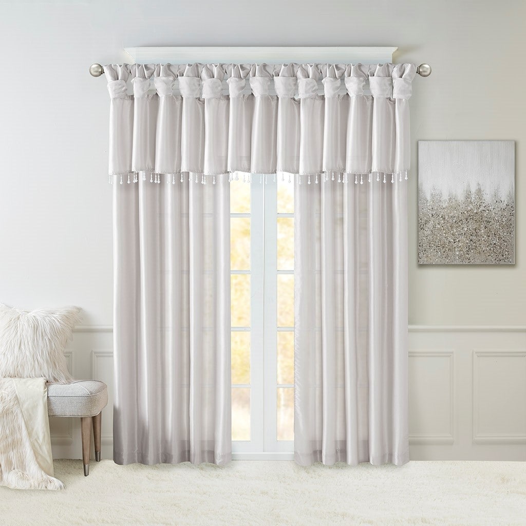 Twist Tab Lined Window Curtain Panel