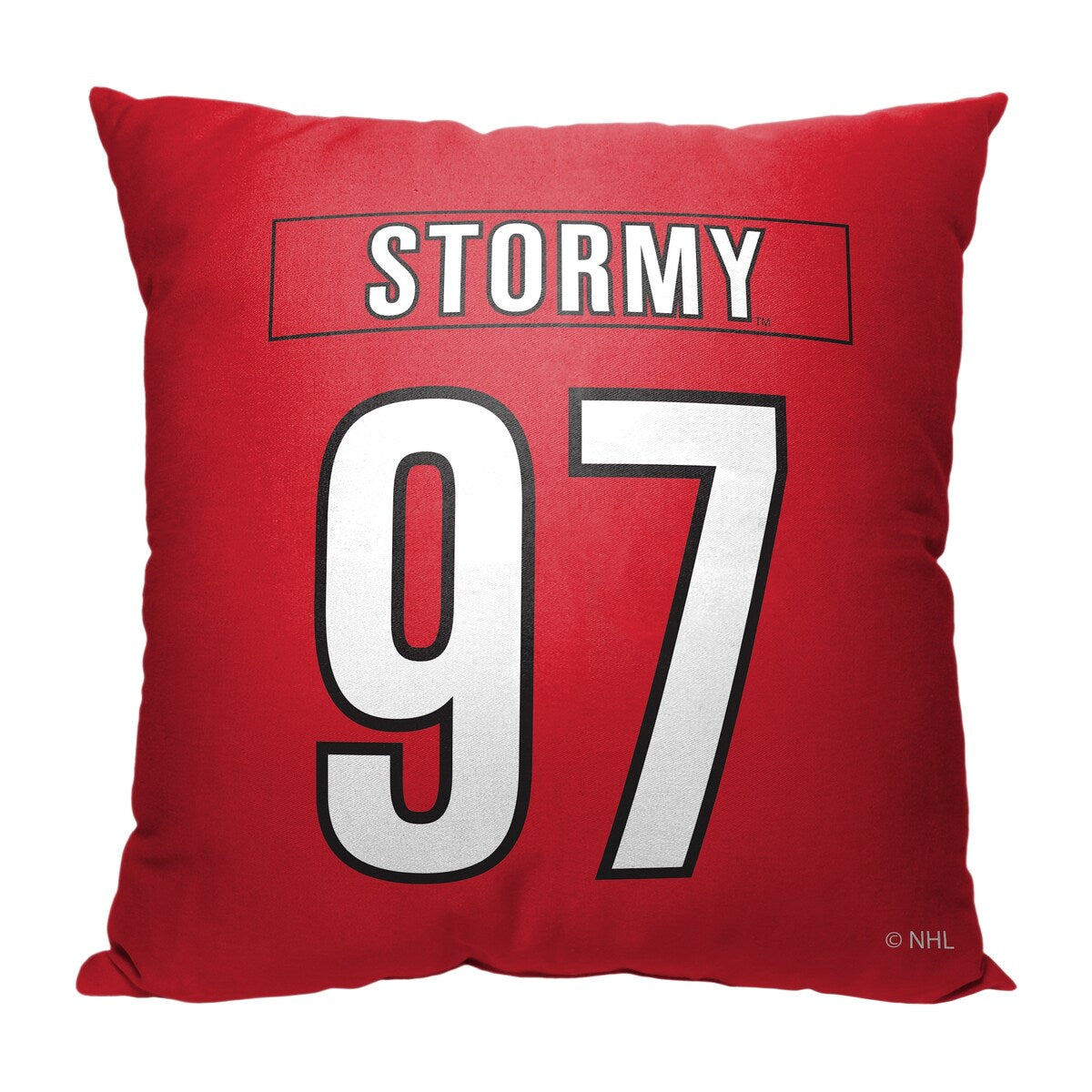 NHL Mascot Love Hurricanes Printed Throw Pillow - Red