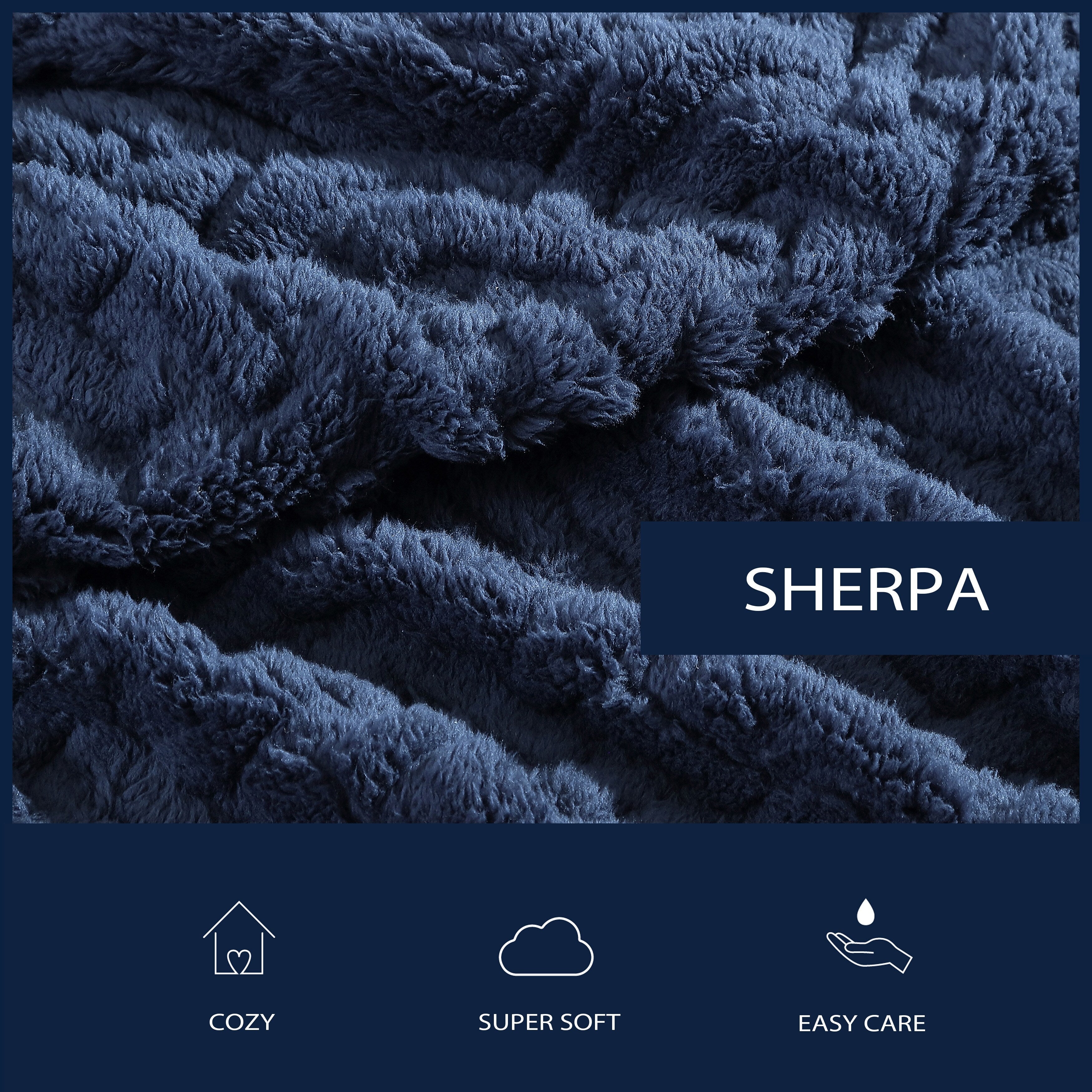 Nautica Declan Ultra Soft Plush Sherpa Throw Blanket