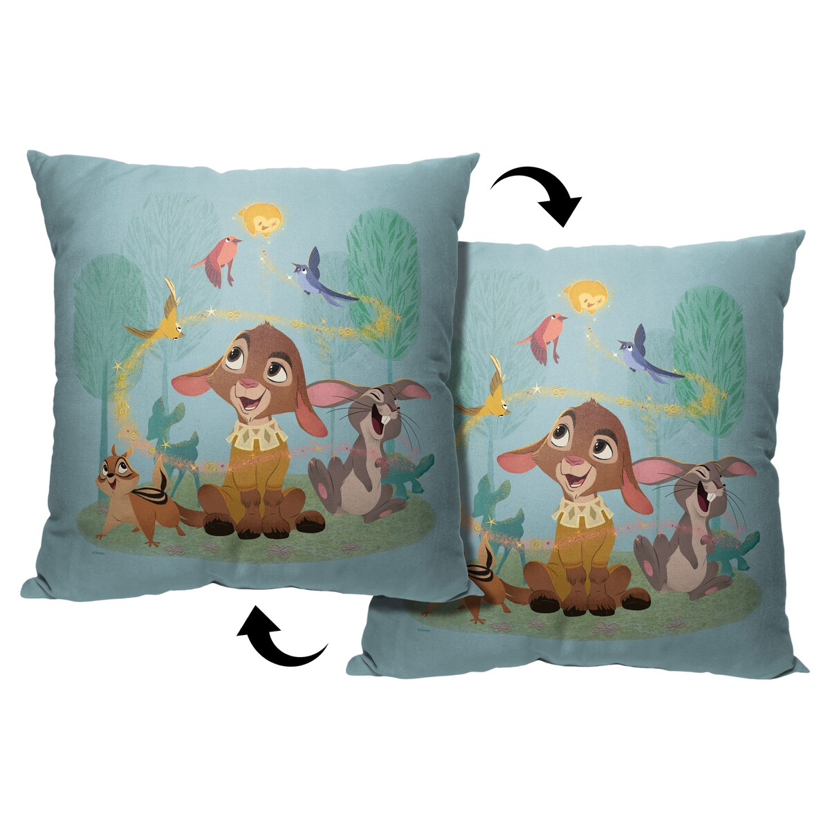 Disney Wish Glow Up Printed Throw Pillow - Blue