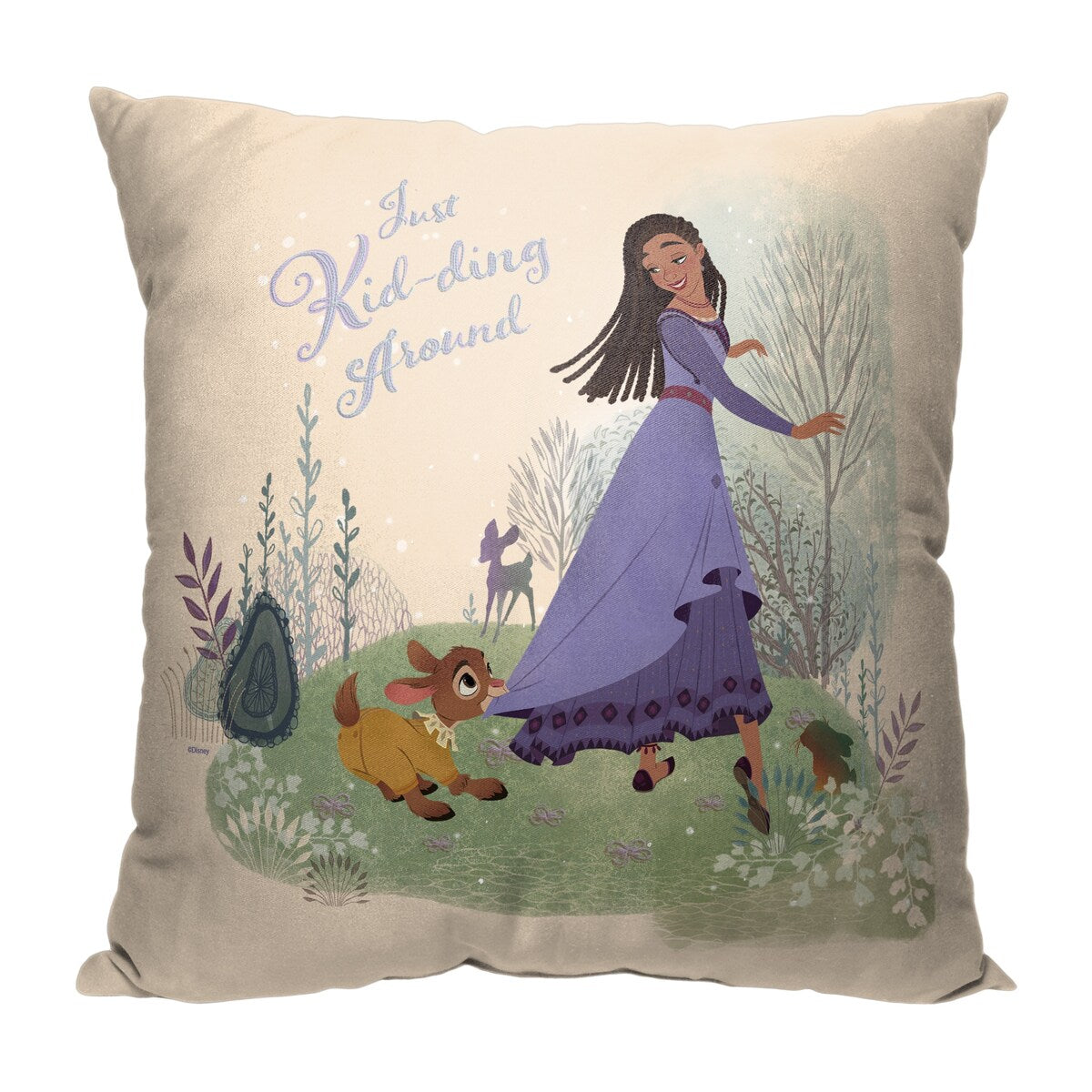 Disney Wish Kidding Around Printed Throw Pillow - White