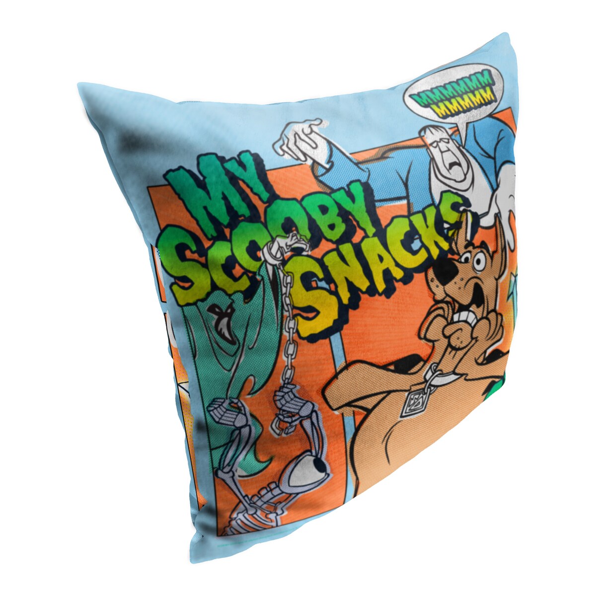 Scooby Doo Uh Oh My Scooby Snacks Printed Throw Pillow - Black