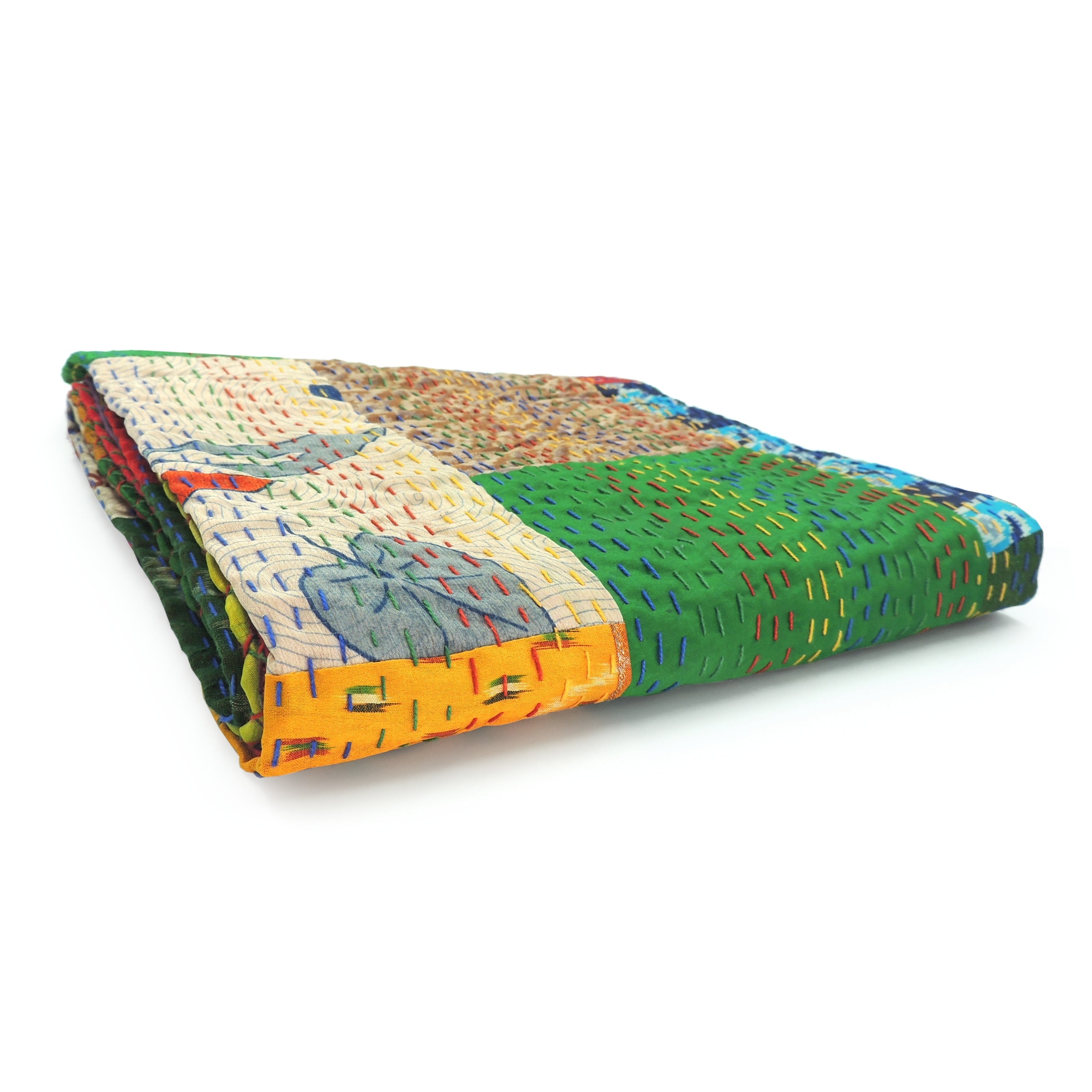 Sevita Traditional Patola Kantha Standard Size Throw Blanket