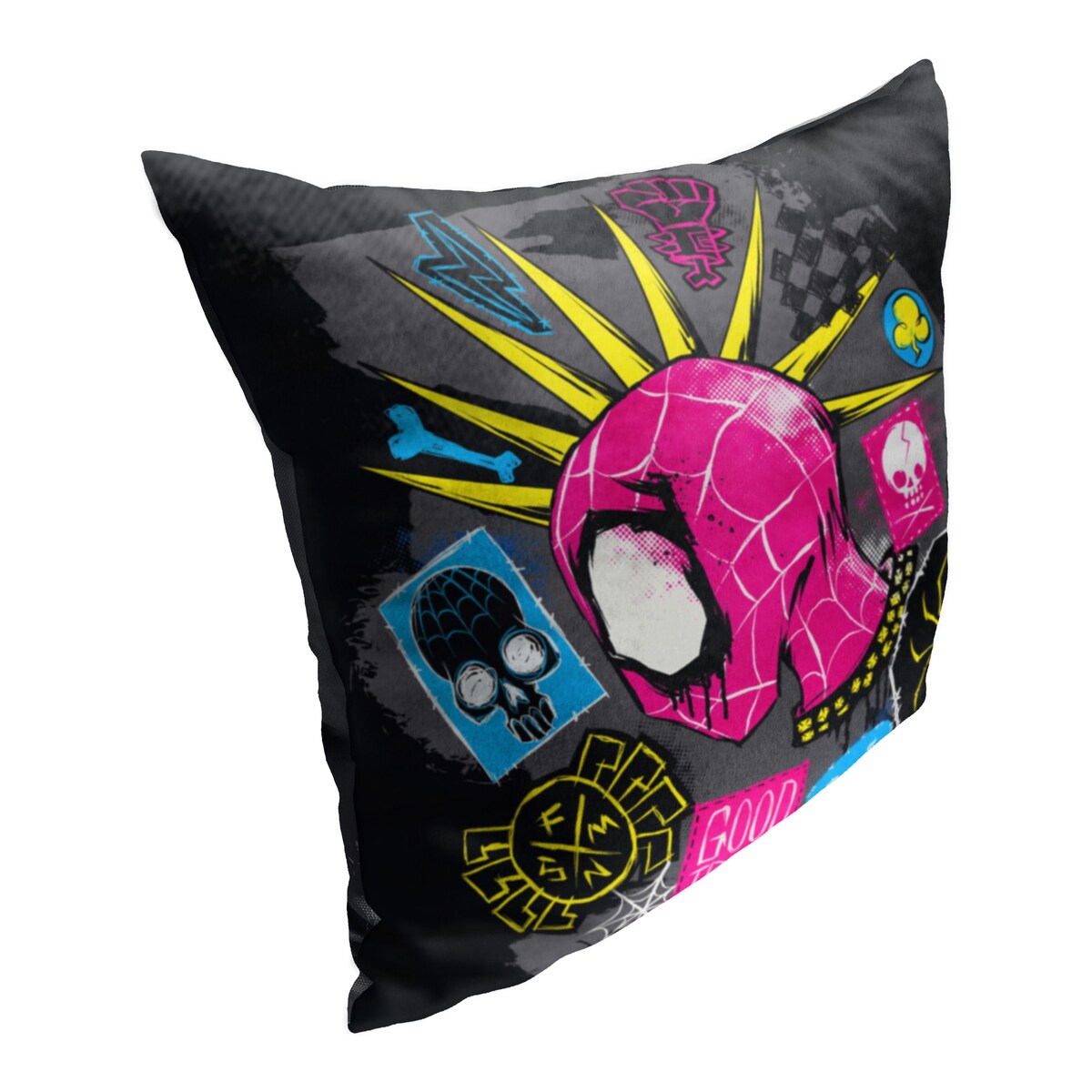 Marvel Spiderman Across the Spiderverse Good Trouble 18 Inch Throw Pillow