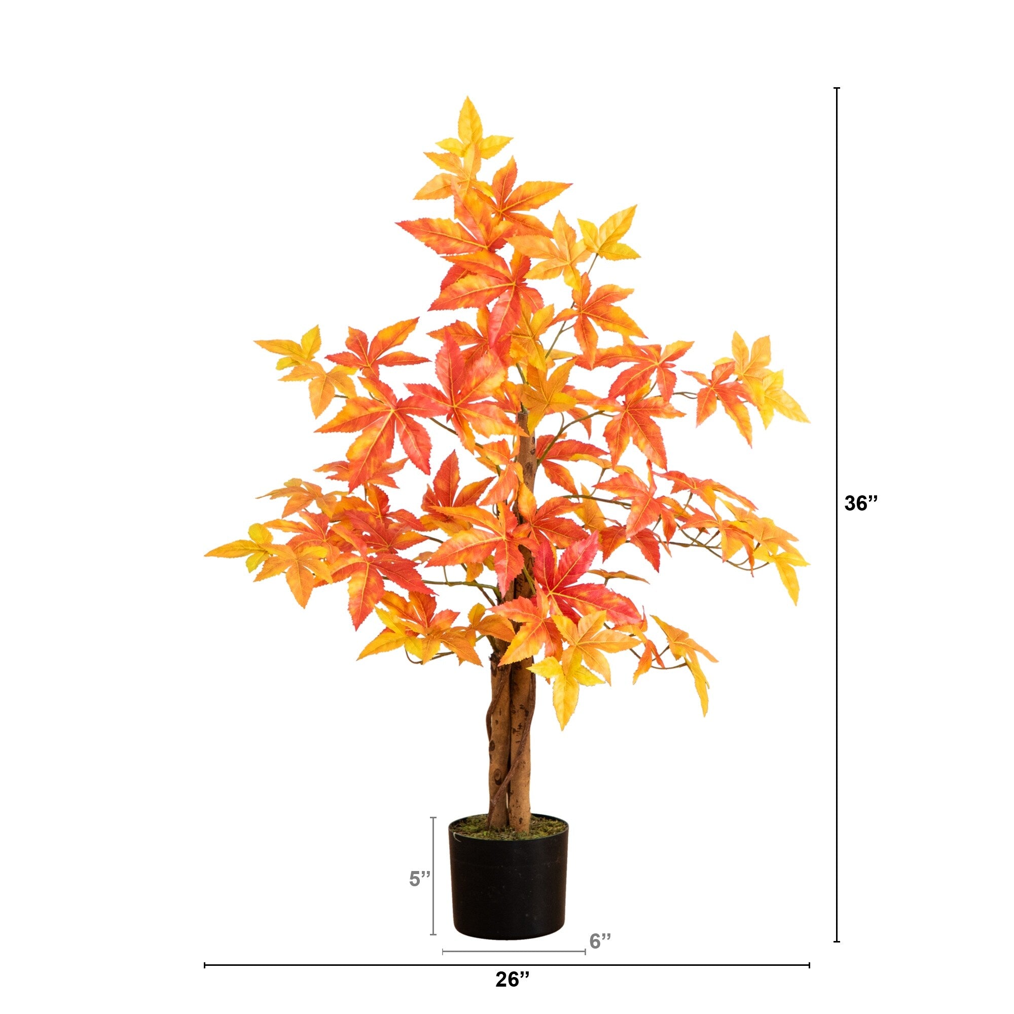 3' Autumn Deluxe Maple Artificial Fall Tree