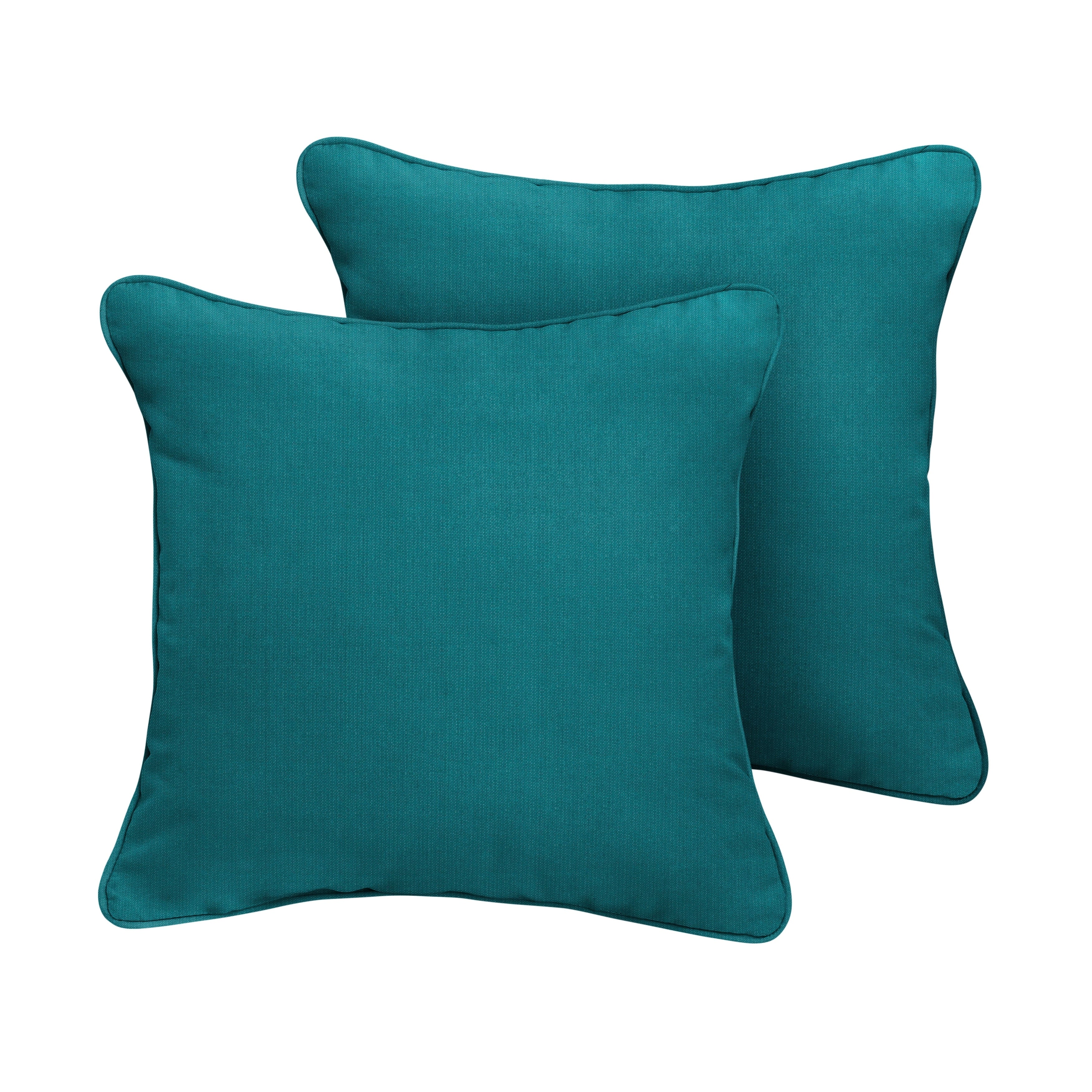 Sunbrella Spectrum Peacock Corded Indoor/ Outdoor Pillow Set (Set of 2)