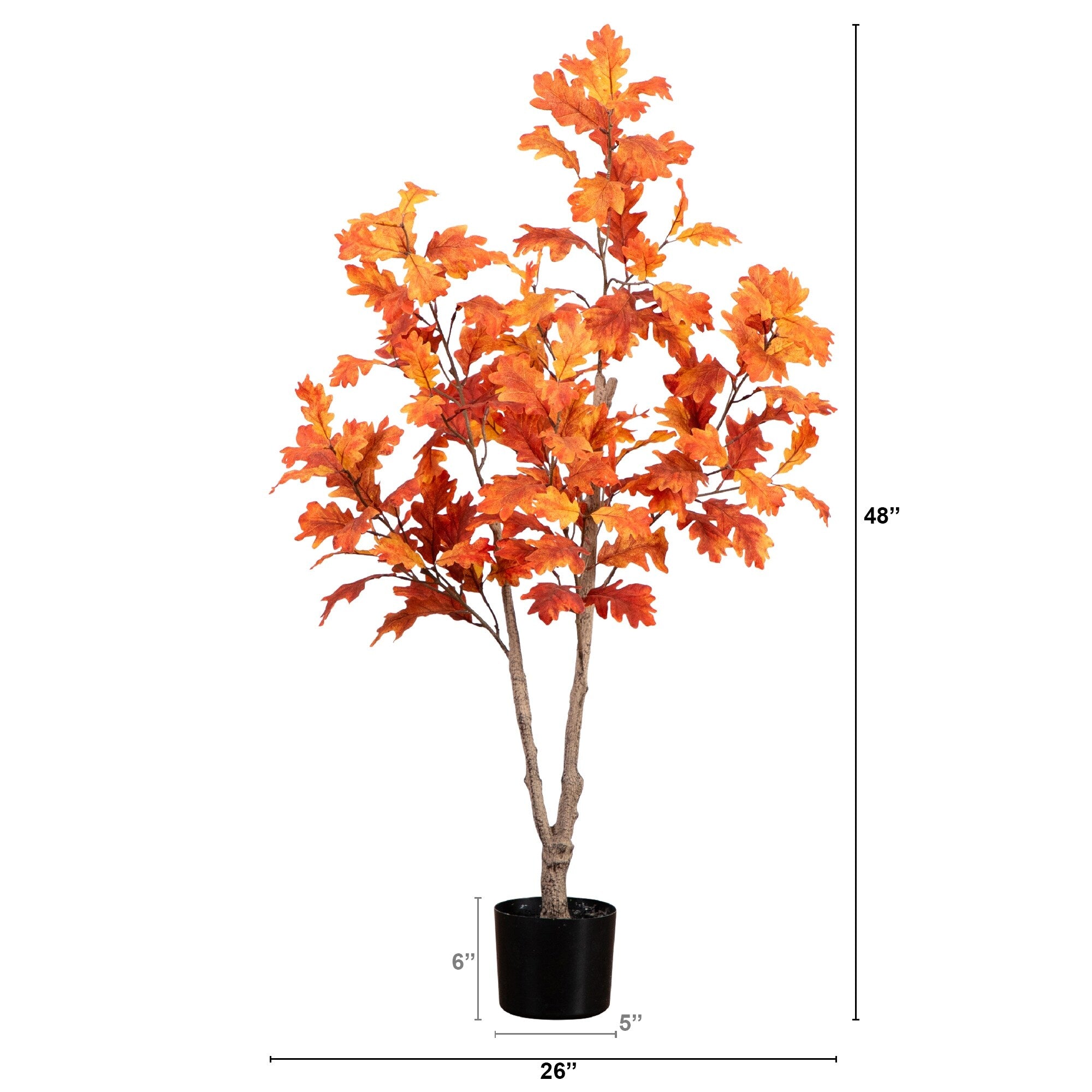 4' Autumn Oak Artificial Fall Tree