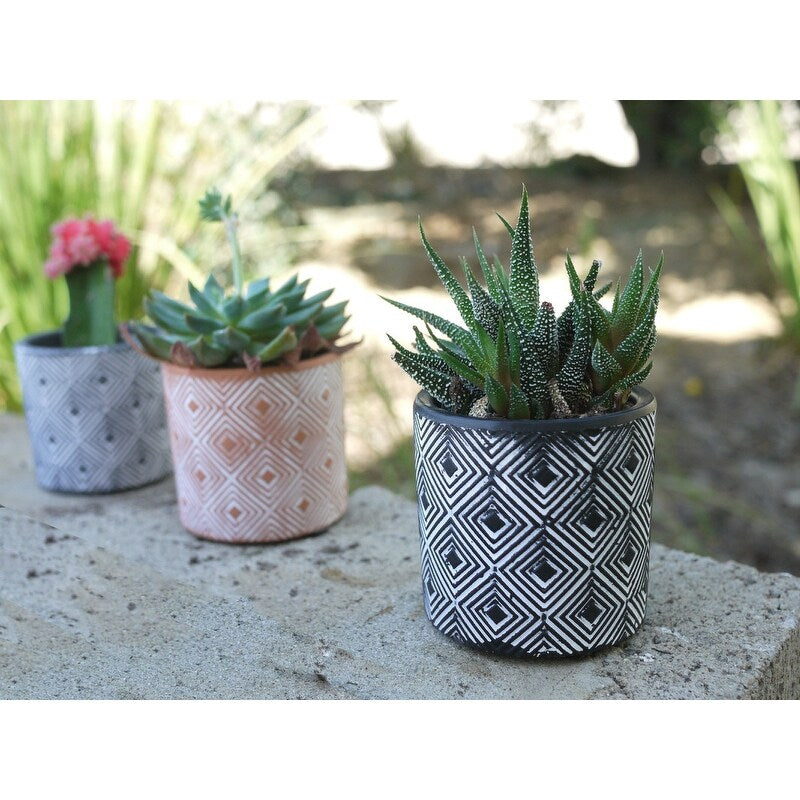 Set of 3 Modern 3 Ceramic Flower Plant Planters, Ceramic Pot Planter Indoor Ceramic, Decorative Planter