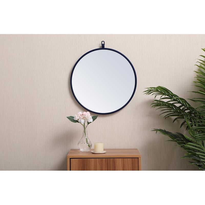 Carson Carrington Labbemala Metal Framed Round Wall Mirror