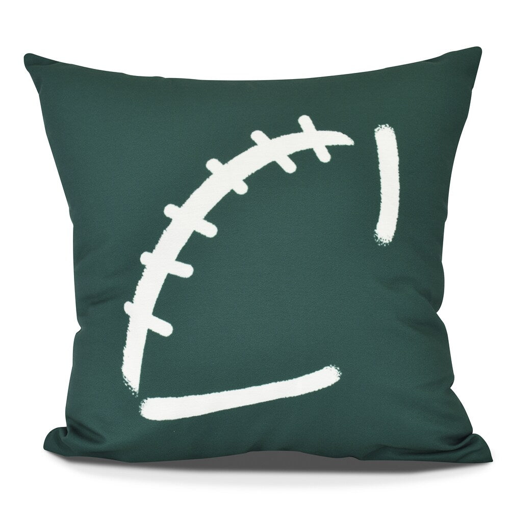 Football Geometric Print Pillow