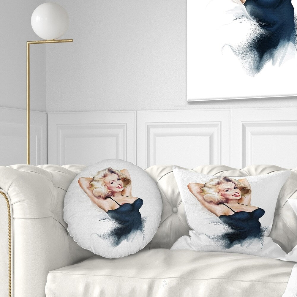 Designart 'Sexy Woman' Sensual Throw Pillow