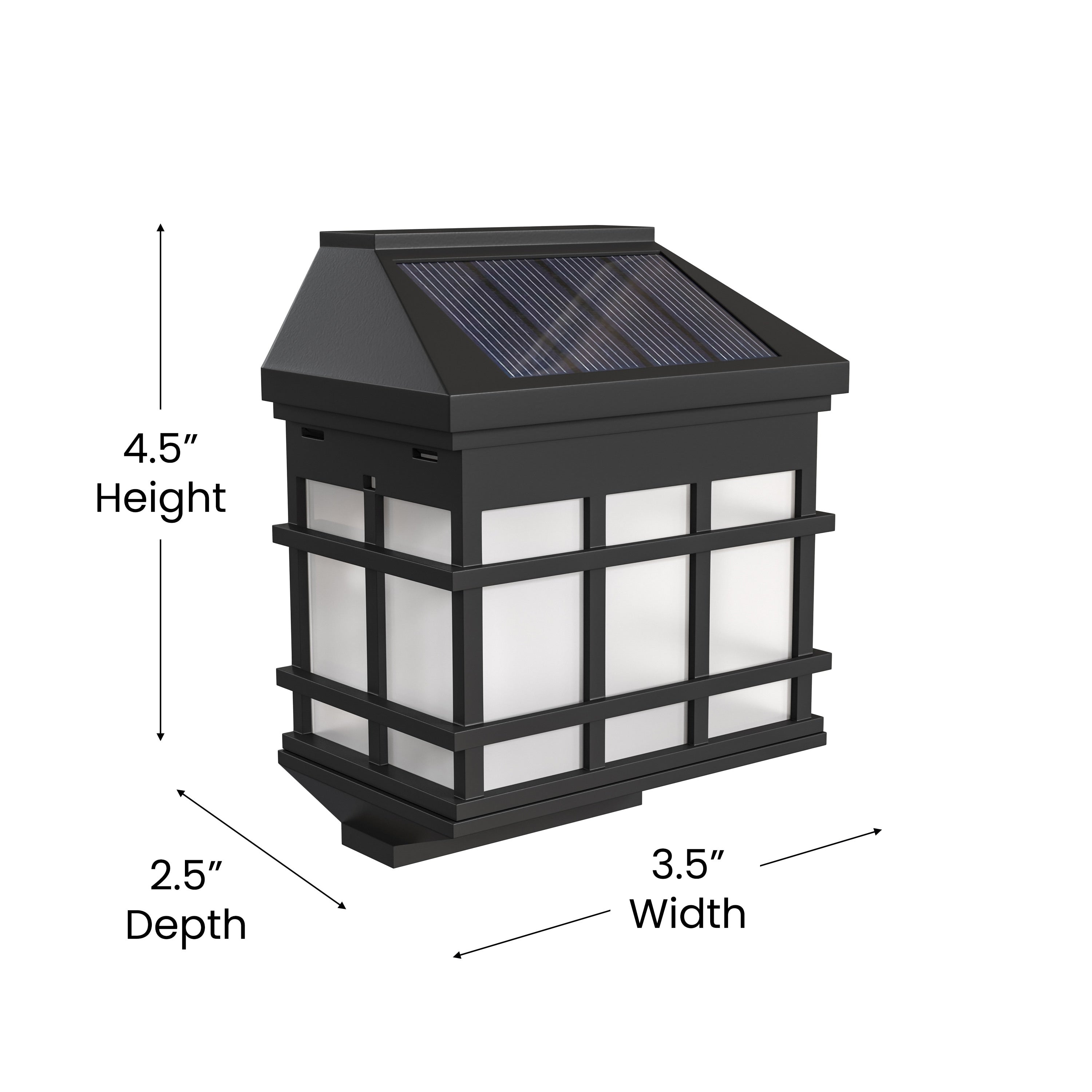 Decorative Wall Mount Solar Powered Lighting for Decks and Fencing - Set of 6