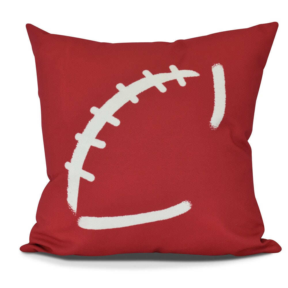 Football Geometric Print Pillow