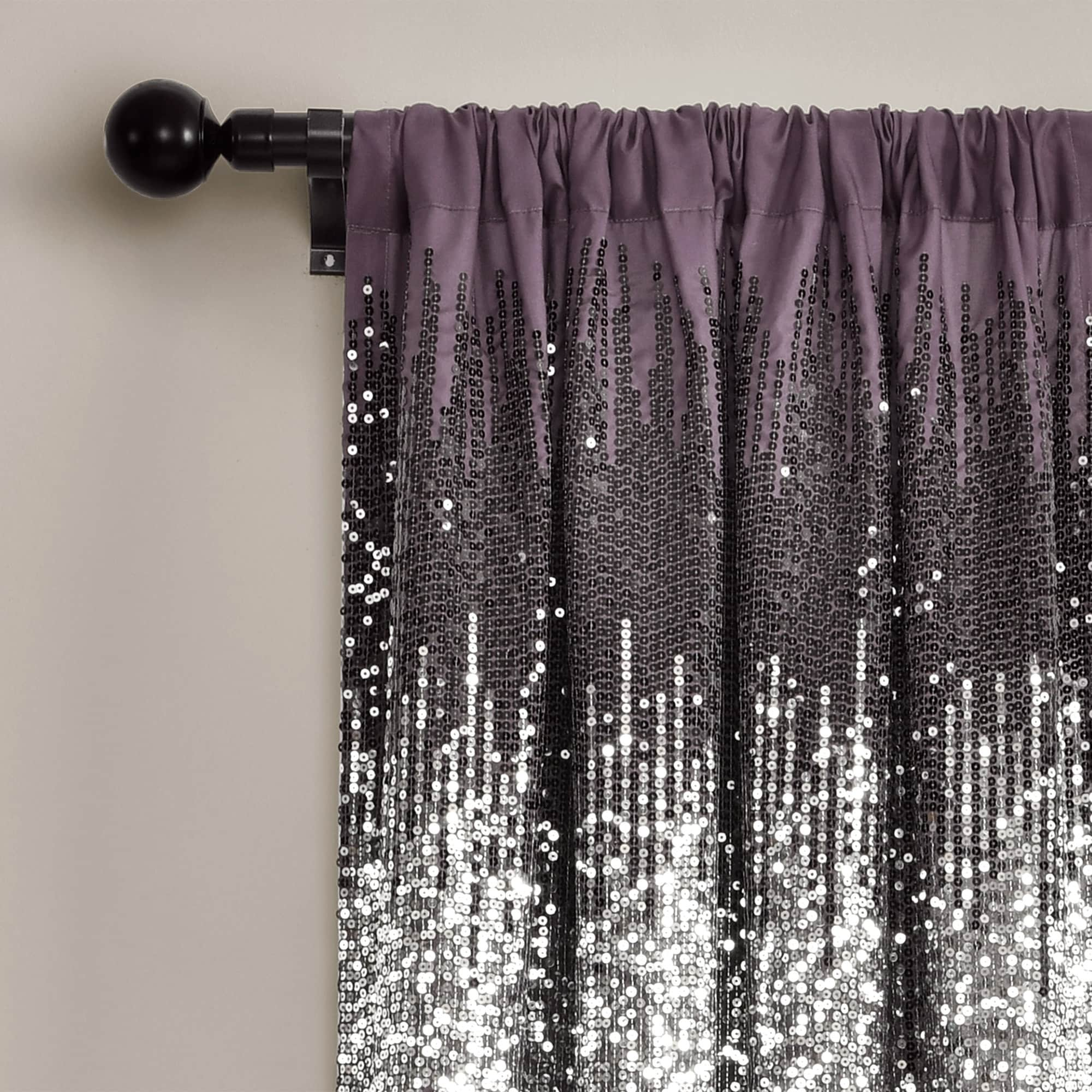 Lush Decor Shimmer Sequins Window Curtain Panel Pair - 84 x 42 - 84 x 42