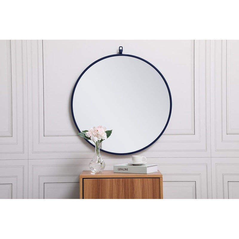 Carson Carrington Labbemala Metal Framed Round Wall Mirror