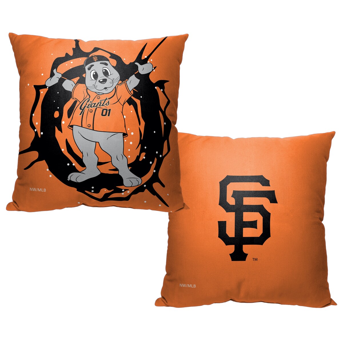 MLB San Francisco Giants Mascots 18 Inch Throw Pillow