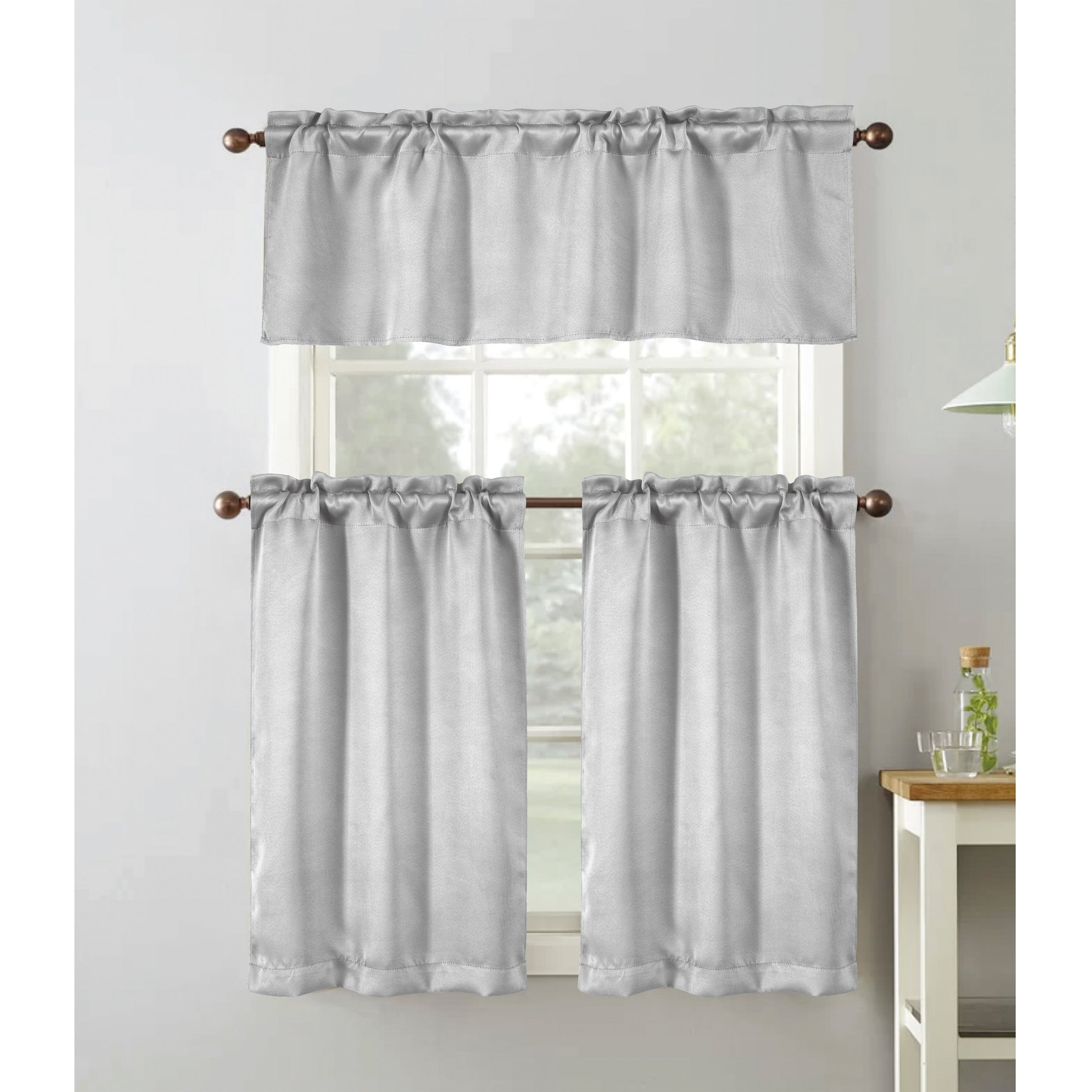 Anchorage Privacy Solid Kitchen Curtain