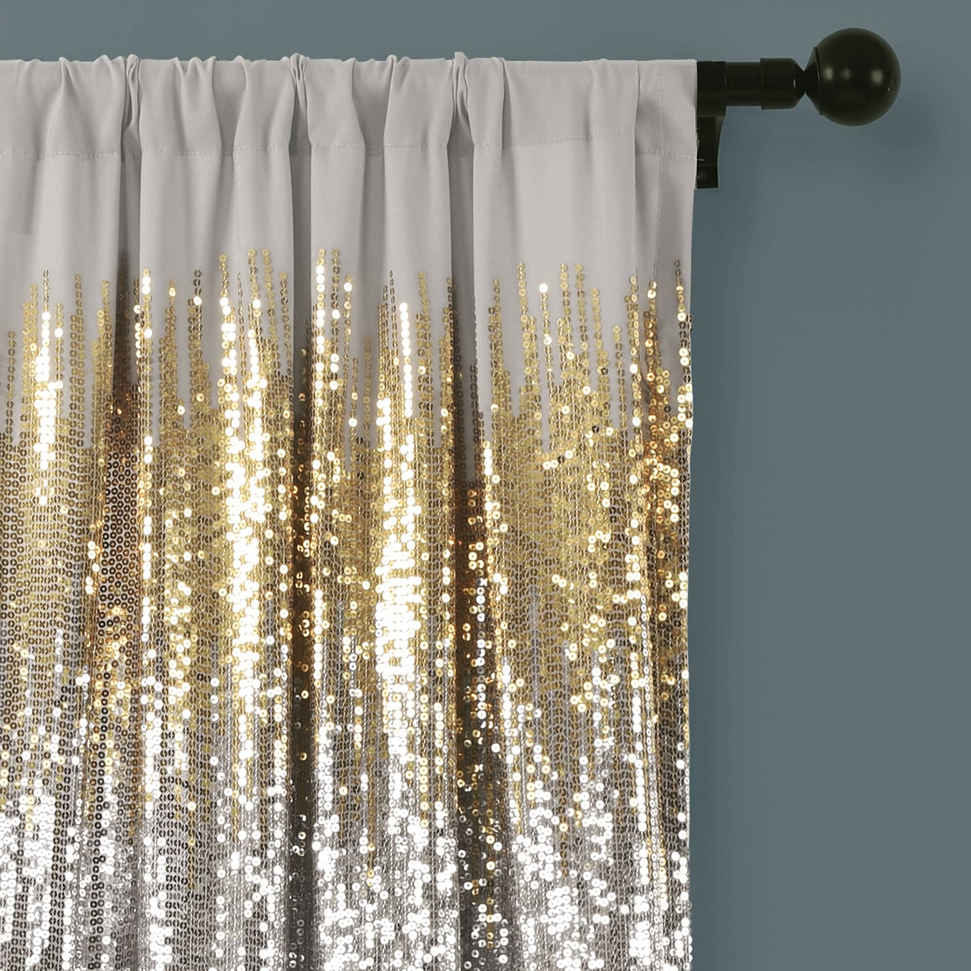 Lush Decor Shimmer Sequins Window Curtain Panel Pair - 84 x 42 - 84 x 42