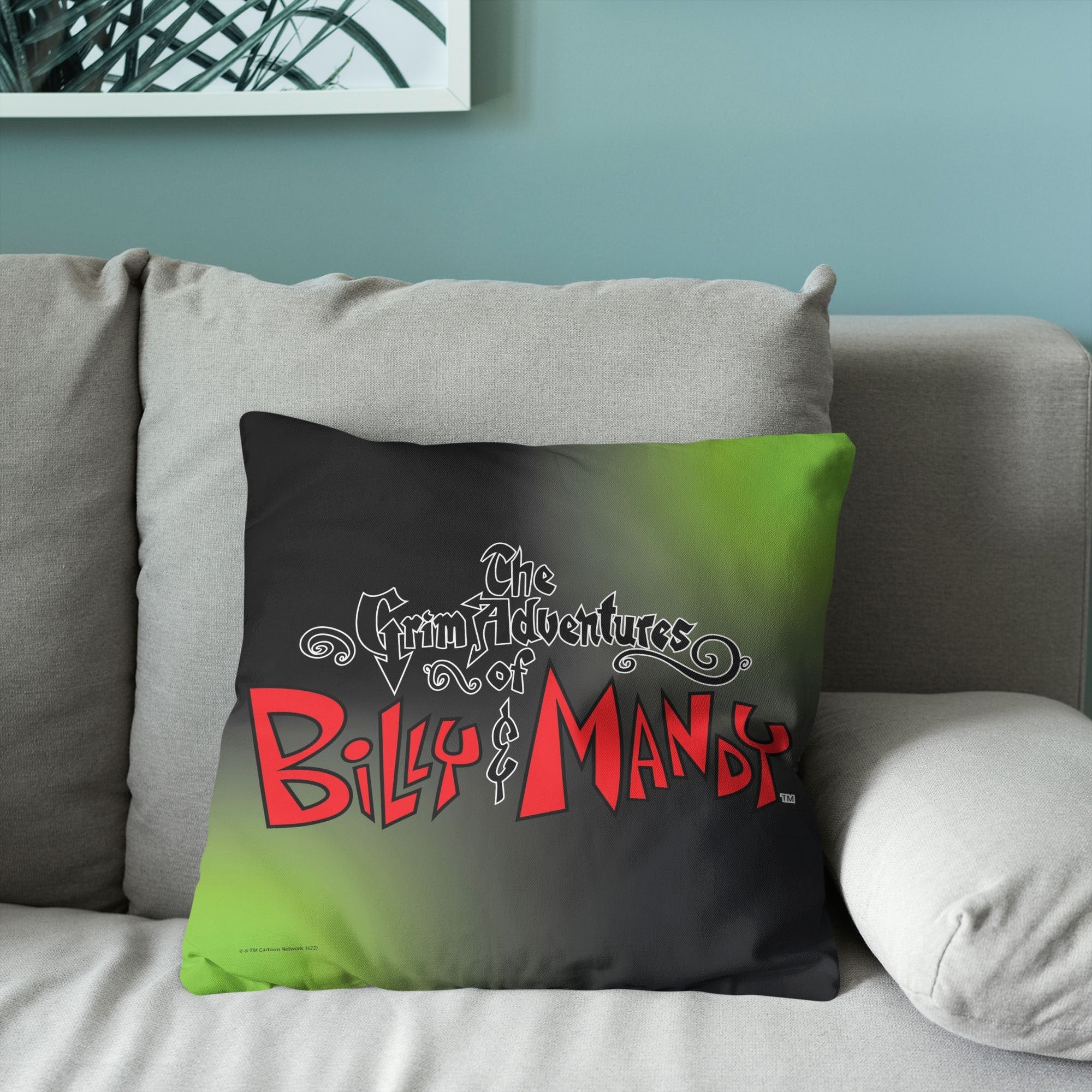 Cartoon Network Billy And Mandy Title Logo 18 Inch Throw Pillow