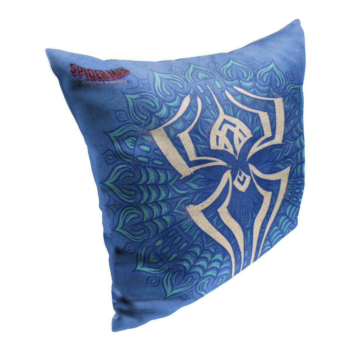 Marvel Spiderman Across the Spiderverse Spider India Emblem 18 Inch Throw Pillow