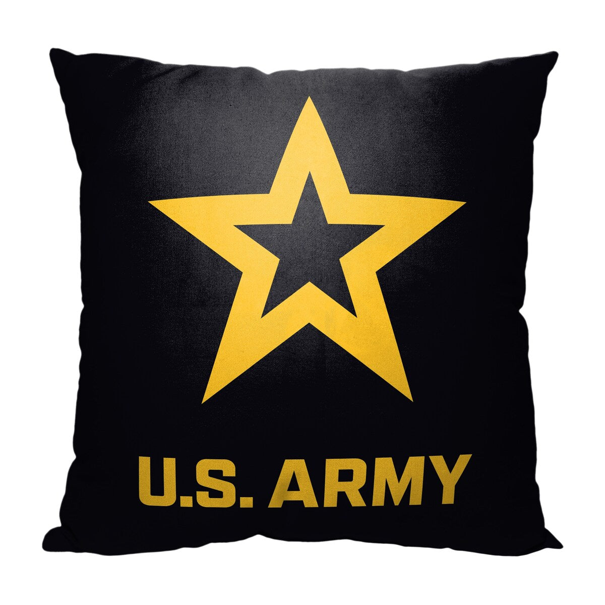 Army Star Logo Printed Throw Pillow - Yellow