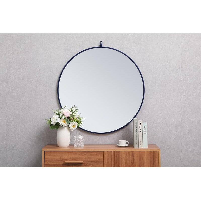 Carson Carrington Labbemala Metal Framed Round Wall Mirror